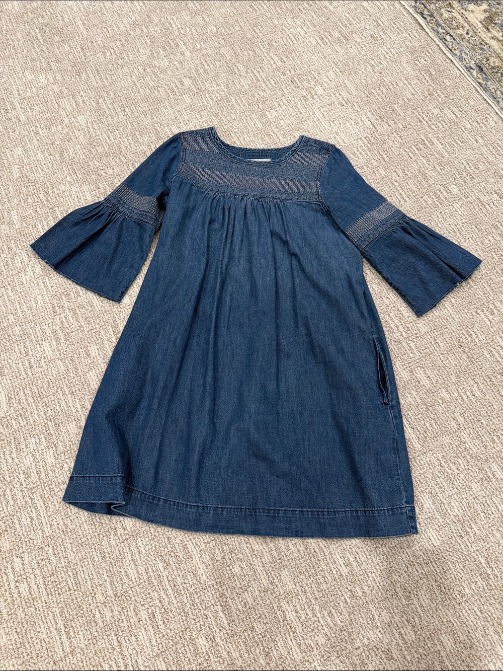 Current Elliott Denim Dress with Smocking